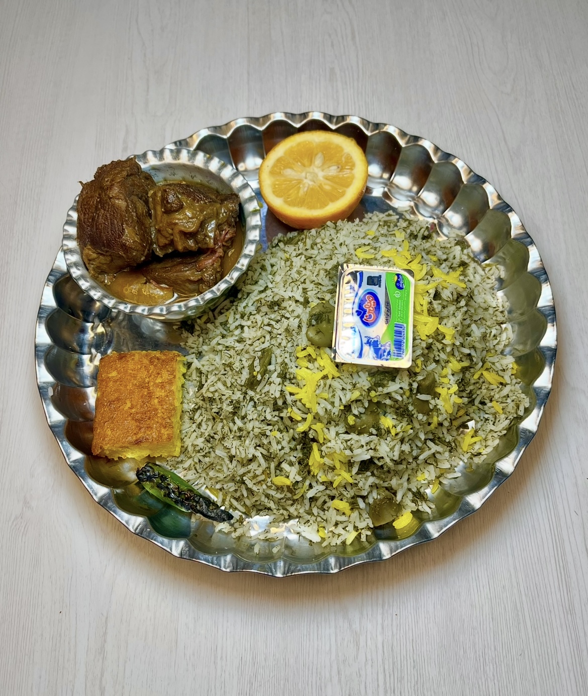 باقالی پلو با گوشت 