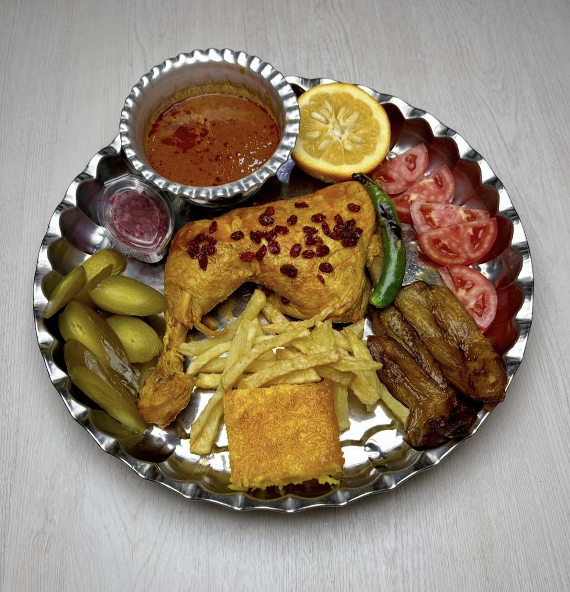 خوراک مرغ سس پز