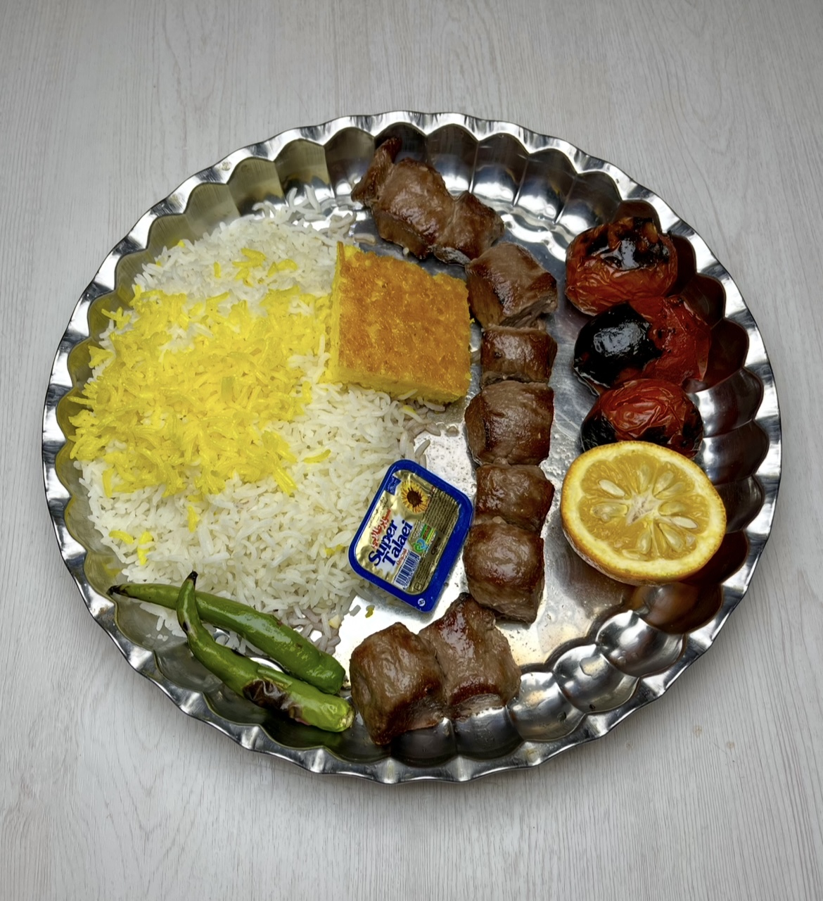 چلو کباب چنجه